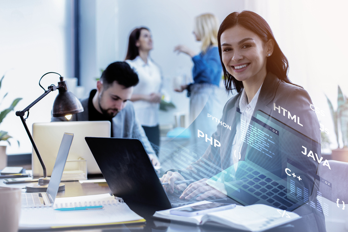 Person working at computer
