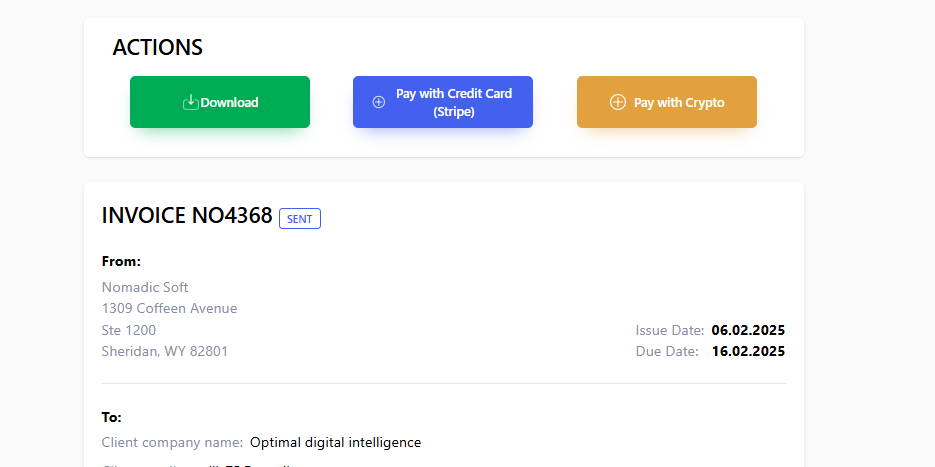 Integrated Invoicing