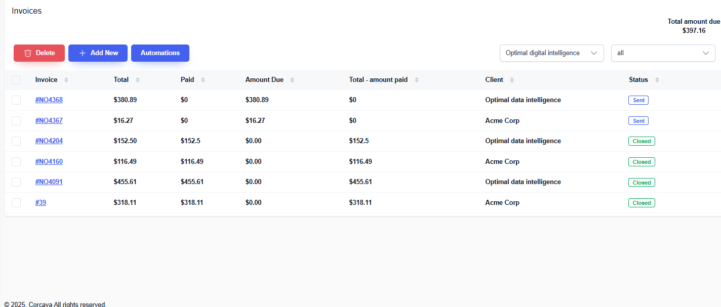 Flexible Invoicing