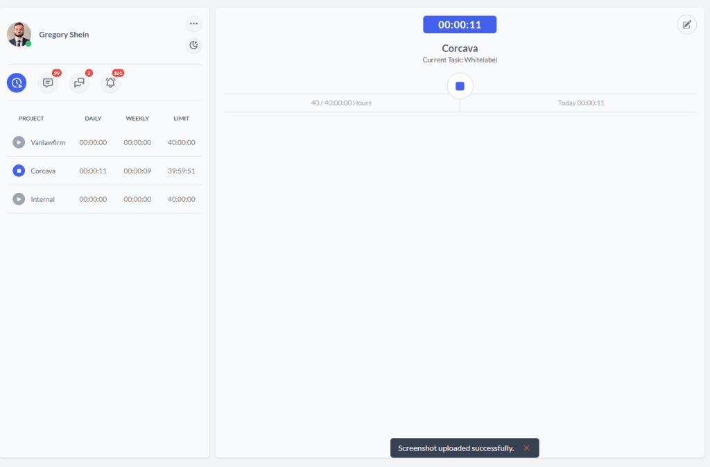 Corcava Time Tracking