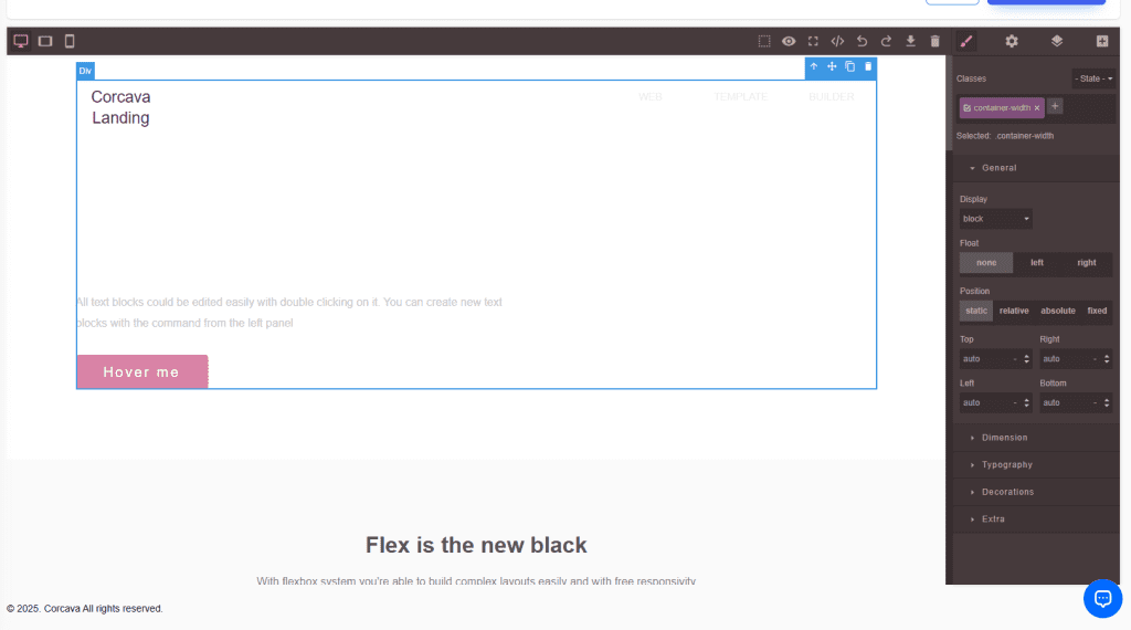 Corcava Landing Page Builder